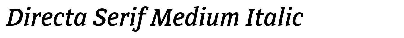 Directa Serif Medium Italic image